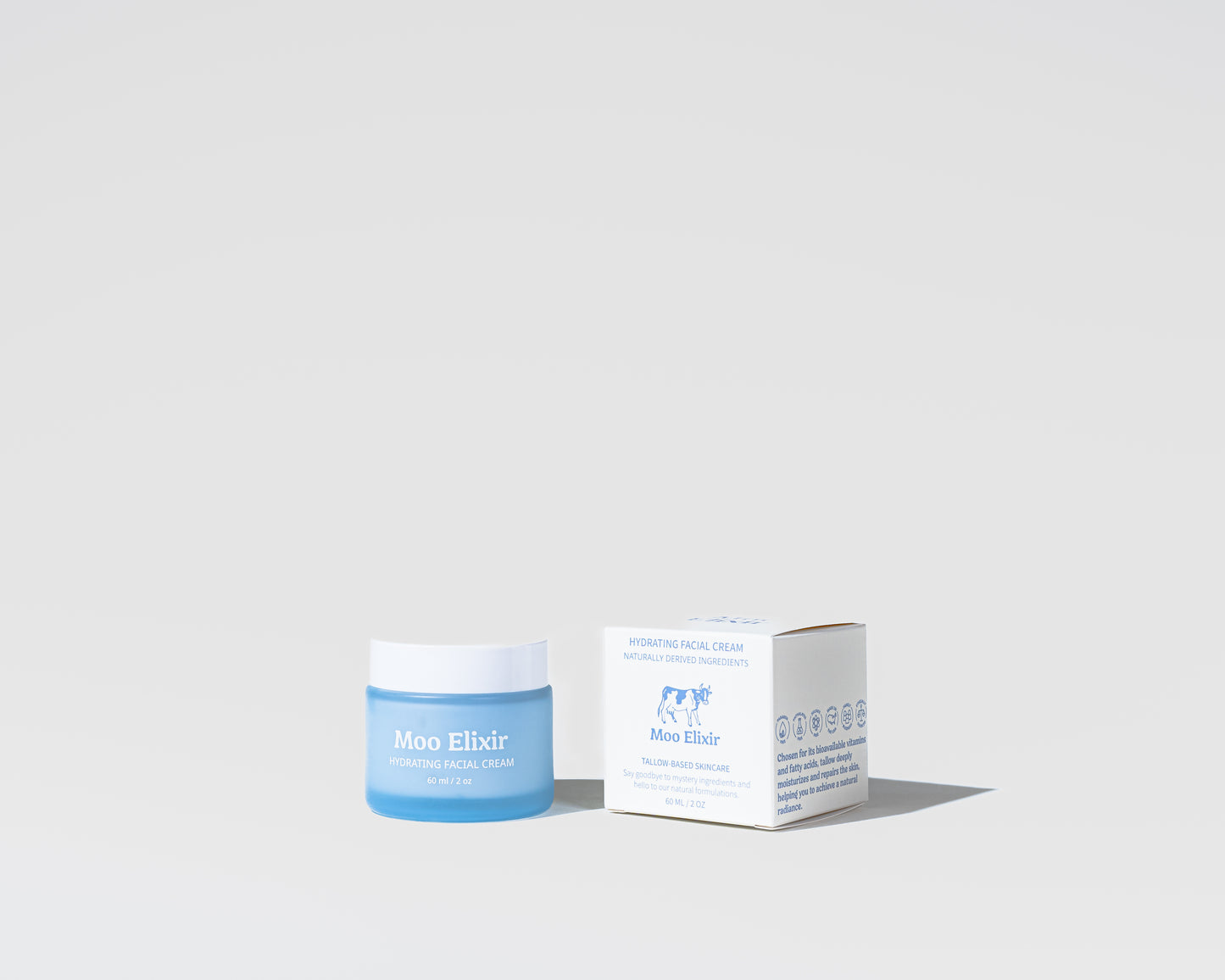 Hydrating facial cream with tallow and natural ingredients to nourish, moisturize, and promote smooth, glowing skin